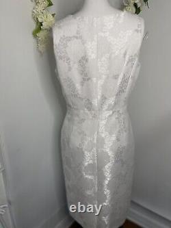 John Meyer Collection Women's Formal Bridal Dress Suit White Brocade Size 8 NWOT