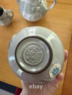 Jonathan Adler Utopia Collection Two Face Boy Girl Teapot Creamer Sugar Bowl Set