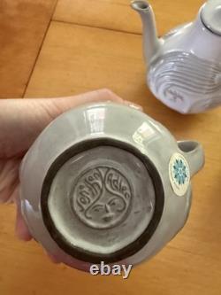 Jonathan Adler Utopia Collection Two Face Boy Girl Teapot Creamer Sugar Bowl Set