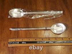 KOREAN PURE SILVER 99% Two Sujeo Chopstick & Spoon Sets 140 grams NOS EXC VTG