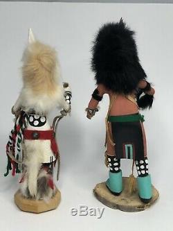 Kachina dolls Set Of Two WOLFMAN BY J. B. & WHITE COYOTE BY R-JOE safe ship