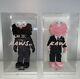 Kaws Dior Bff Plush (set Of Two) Pink & Black Limited Collectible Only 500 Made