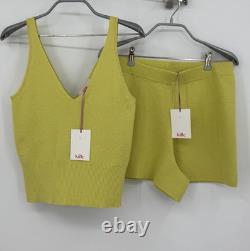 Kilte Collection Cotton-Cashmere Rei Tank & Alex Knit Shorts Matching Set 3/L/XL