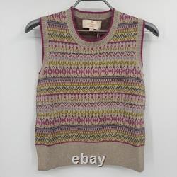 Kilte Collection Goldie Fair Isle Shell Tank & Cardigan Sweater Matching Set XS