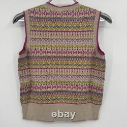 Kilte Collection Goldie Fair Isle Shell Tank & Cardigan Sweater Matching Set XS