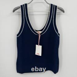 Kilte Collection Navy 100% Cashmere Knit Sweater Tank & Skirt Matching Set 2 M