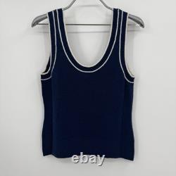 Kilte Collection Navy 100% Cashmere Knit Sweater Tank & Skirt Matching Set 2 M