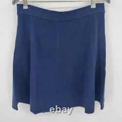 Kilte Collection Navy 100% Cashmere Knit Sweater Tank & Skirt Matching Set 2 M