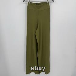 Kilte Collection Nelly Ribbed Top and Wide Leg Pants Set Eucalyptus Green S 1