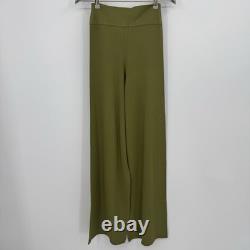 Kilte Collection Nelly Ribbed Top and Wide Leg Pants Set Eucalyptus Green S 1