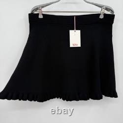 Kilte Collection Raleigh Ruffle Long Sleeve Top & Mini Skirt Set in Black 3 L/XL
