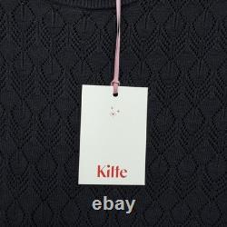 Kilte Collection Raleigh Ruffle Long Sleeve Top & Mini Skirt Set in Black 3 L/XL