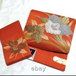 Kimono Obi Belt Set 6pcs Two-Piece Style Garment Ready Used M523