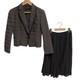 Lanvin Collection Jacket And Pleated Skirt Set Size 38 Brown Women Used