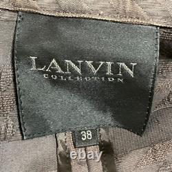 LANVIN COLLECTION Jacket and Pleated Skirt Set Size 38 Brown Women USED