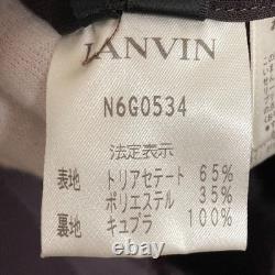 LANVIN COLLECTION Jacket and Pleated Skirt Set Size 38 Brown Women USED