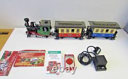 LGB 70302 G GAUGE STARTER SET 0-4-0 TANK LOCOMOTIVE with SOUND & SMOKE