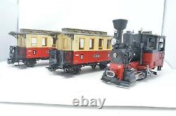 LGB 70302 Passenger Starter Set with Loco and Two Coaches Smoke and Sound