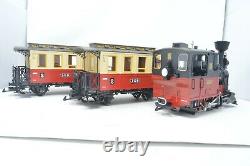 LGB 70302 Passenger Starter Set with Loco and Two Coaches Smoke and Sound