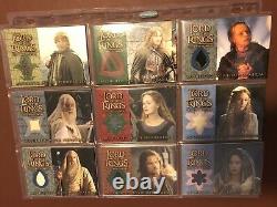 LOTR TTT TWO TOWERS Complete 9 Costume Card Set