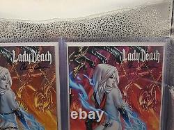 Lady Death Scorched Earth #1 Go A$$ Two Book Set Ebas Cover Signed By Pulido