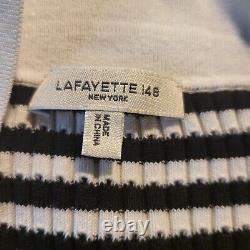 Lafayette 148 New York Womens Medium Black Striped Crepe Knit Collection 2 Piece