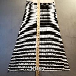 Lafayette 148 New York Womens Medium Black Striped Crepe Knit Collection 2 Piece