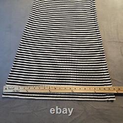 Lafayette 148 New York Womens Medium Black Striped Crepe Knit Collection 2 Piece