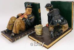 Laurel and Hardy Unique Set of Two Very Rare Bookends 12.5 Length and 9 High