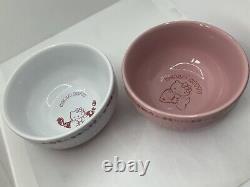 Le Creuset Hello Kitty Plate Set Of Two Small Rice Bowls Japan Special Edition