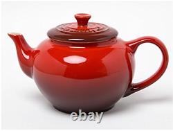 Le Creuset Tea Set Teapot & Two Mug Cup Set In Box Cherry Red New