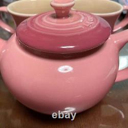 Le Creuset Teapot Set One Small Teapot and Two Mugs SS Rose Quartz Pink