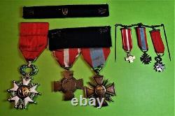 Legion Of Honor & Two Crosses With Miniatures Set Of Military Decorations