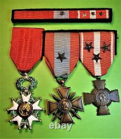Legion Of Honor & Two Crosses With Miniatures Set Of Military Decorations
