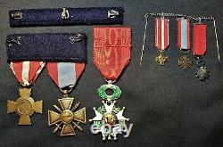 Legion Of Honor & Two Crosses With Miniatures Set Of Military Decorations