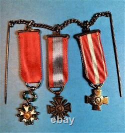 Legion Of Honor & Two Crosses With Miniatures Set Of Military Decorations