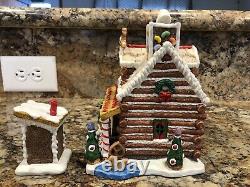 Lemax Sugar N Spice The Pretzel Cabin Set Of Two Outhouse Perfect