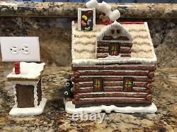 Lemax Sugar N Spice The Pretzel Cabin Set Of Two Outhouse Perfect