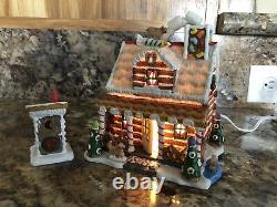 Lemax Sugar N Spice The Pretzel Cabin Set Of Two Outhouse Perfect