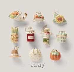 Lenox Ornaments Autumn & Summer & Trick Treat Sets & Two Ornaments Trees