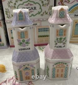 Lenox Spice Village Oil Vinegar Set with Caddy Tray, Vintage 1993- Mint