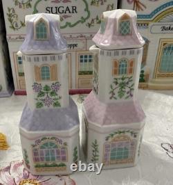 Lenox Spice Village Oil Vinegar Set with Caddy Tray, Vintage 1993- Mint