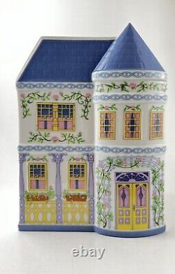 Lenox Spice Village Set Of Two Planters Pink And Purple Excellent Condition 1996