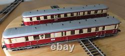 Liliput 125 02 HO gauge DR VT 137 diesel railcar two car set in red & cream