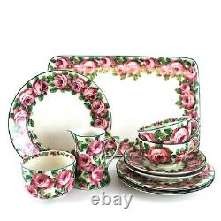 Limoges Theodore Haviland Tea Set for Two Including Tray Cabbage Roses Antique