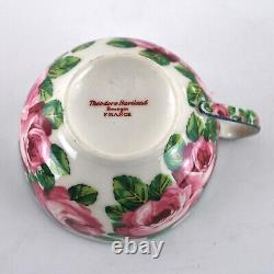 Limoges Theodore Haviland Tea Set for Two Including Tray Cabbage Roses Antique