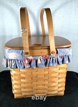 Longaberger 1998 RARE Retired Grandma Bonnie's Two Pie Basket Set. Great Picnic