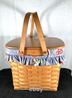 Longaberger 1998 RARE Retired Grandma Bonnie's Two Pie Basket Set. Great Picnic