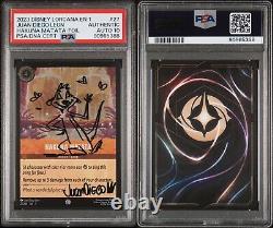 Lorcana Hakuna Matata Foil Signed Doodled By Juan Diego Set Of Two Psa 10 Auto