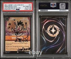 Lorcana Hakuna Matata Foil Signed Doodled By Juan Diego Set Of Two Psa 10 Auto